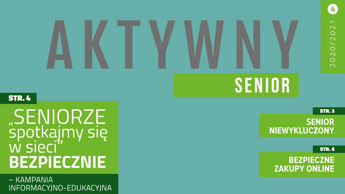 Biuletyn Aktywny Senior - numer 4 - 2020-2021 - Nagłówek