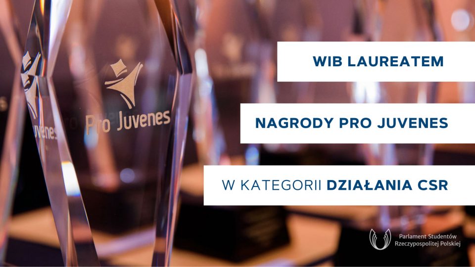 Warszawski Instytut Bankowości laureatem Nagrody Środowiska Studenckiego „Pro Juvenes” 2021 w kategorii „Działania CSR”