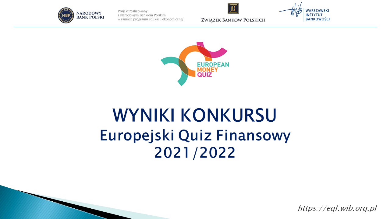 Europejski Quiz Finansowy - EQF - 2022 r. - Wyniki konkursu