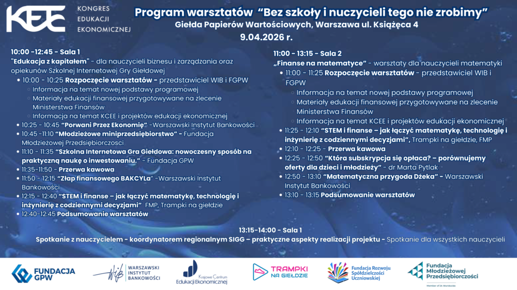 Warsztaty „Bez szkoły i nauczycieli tego nie zrobimy” - Harmonogram 03